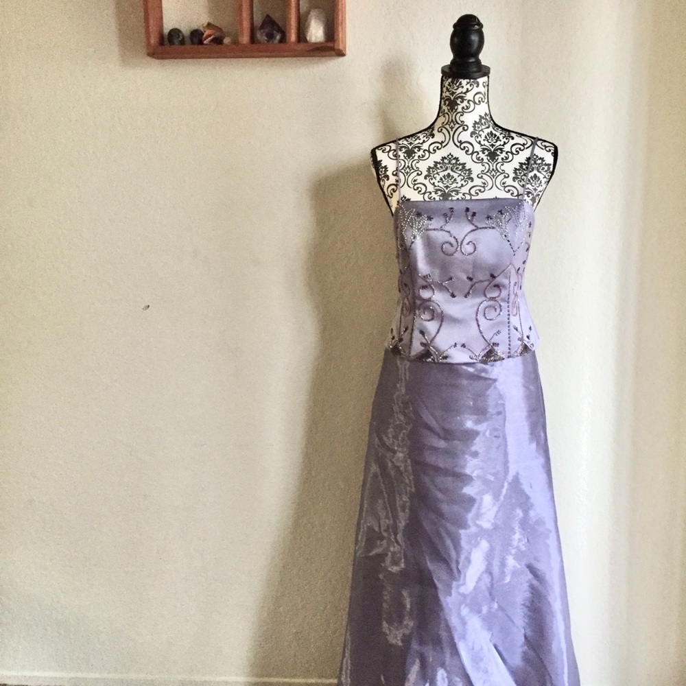 Lavender beaded dress